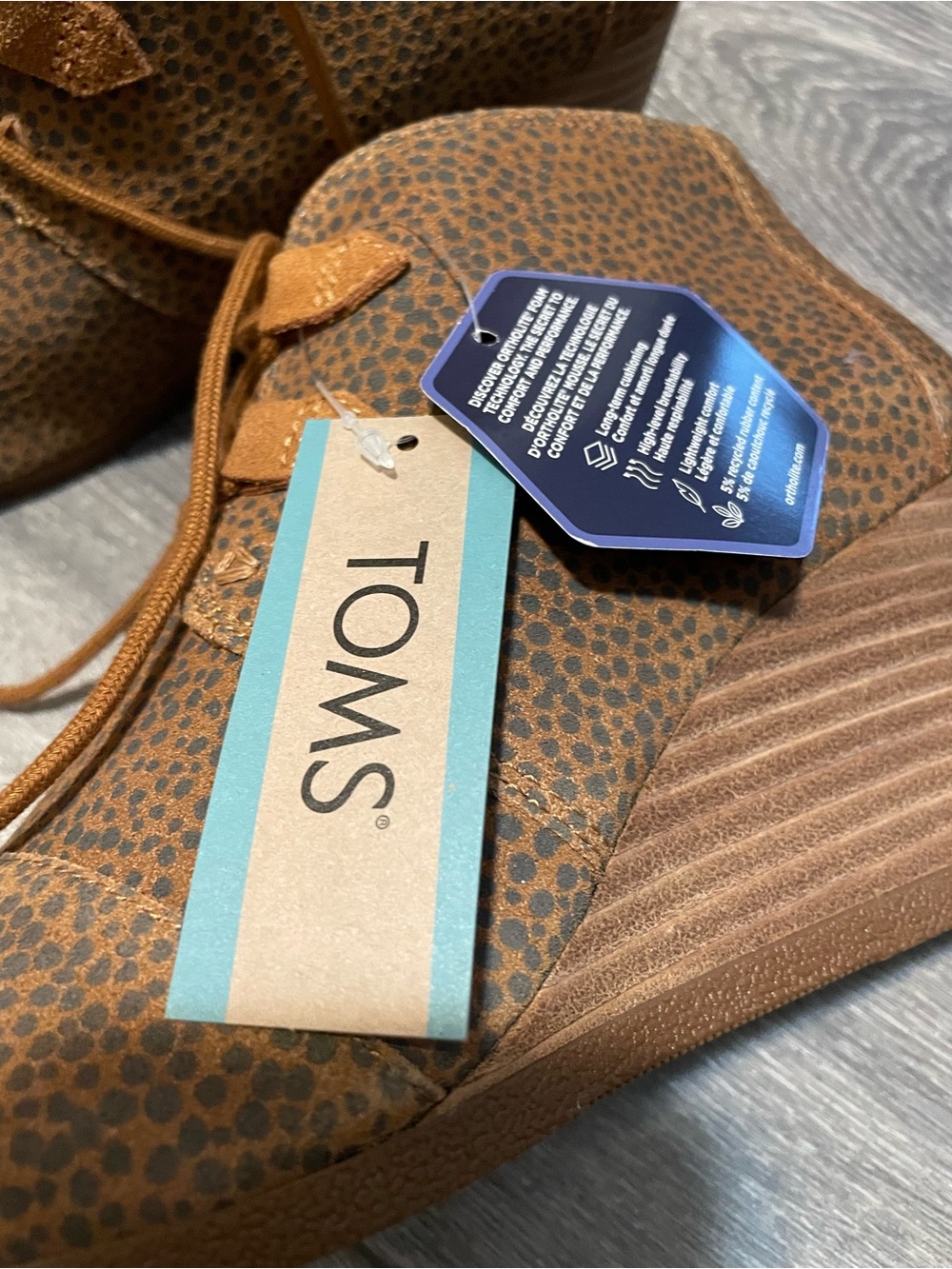 NWT Toms Brown Suede Wedge Ankle Bootie